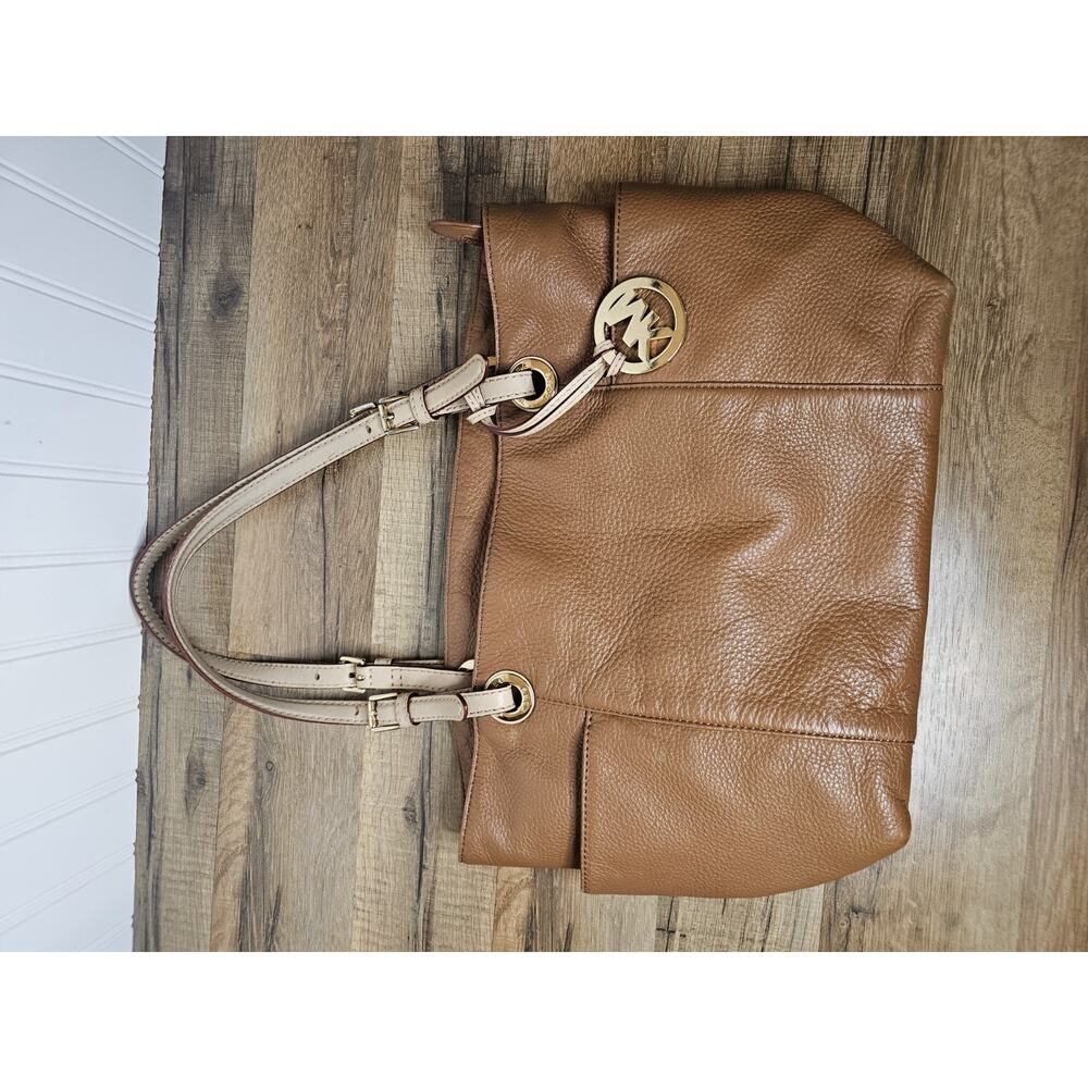 Michael Kors Jet Set East West Top Zip Acorn Saffiano Leather Tote Dust Cover - Picture 10 of 16
